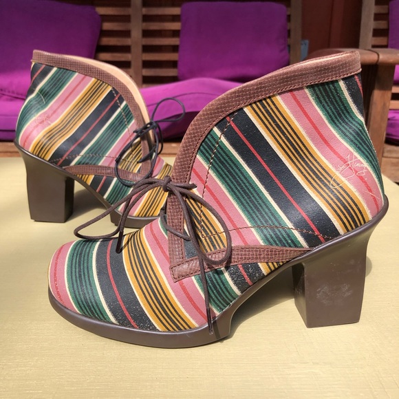John Fluevog Stripe Splendid Booties - Picture 7 of 17